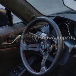 NARDI 330mm 13' Perforated Leather Mid-deep 50mm 2' Racing Sport Steering Wheel - Picture 1 of 14