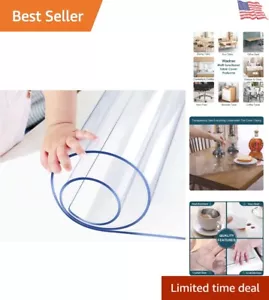 1.5mm Thick Clear PVC Table Protector - Perfect for Dining and Events - Picture 1 of 9