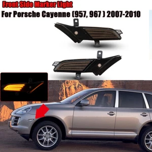 For Porsche Cayenne 957 967 2007-2010 Smoked LED Side Marker Turn Signal Lights - Picture 1 of 6