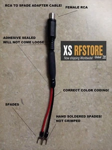 RCA Female to dual spade converter.*HIGH QUALITY SPADES* FREE USA SHIP! - Picture 1 of 6