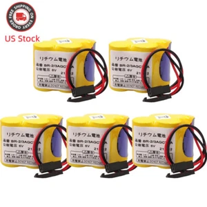 5PCS * 6V BR-2/3AGCT4A Battery for FANUC A98L-0031-0025 A06B-6114-K504 Machine - Picture 1 of 17