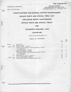Historical book Telescope Straight, M103, Repair Parts - Picture 1 of 1