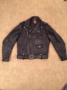 Black Leather 1950s Vintage Outerwear 