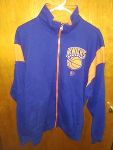 New York Knicks Hardwood Classics Blue/Orange Zip Up Jacket Men's Large New - Picture 1 of 5