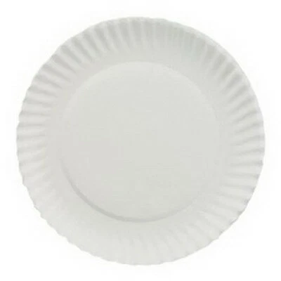 AJM PACKAGING AJM Round Uncoated Economy Plate White, 6" Diameter, Paper | 1000/Case