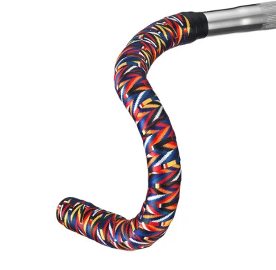 PRO+ BTP Woven MultiColor Road Bicycle Bike Handlebar Tape BRBN-JELY03 MULTI GEO - Image 1 of 4