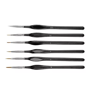 6x Extra Fine Tip Detail Paint Brushes for Miniatures Model Maker Painting Set - Picture 1 of 14