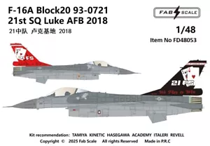 FAB FD48053 1/48 F-16A Block20 93-0721 21st SQ Luke AFB 2018 - Picture 1 of 3