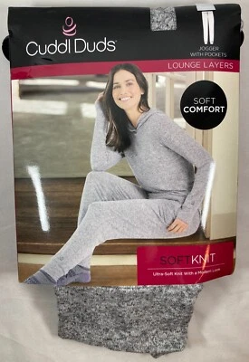 NWT Women's Cuddl Duds Soft Knit Drawcord Jogger with Pockets assorted - Image 1 of 2