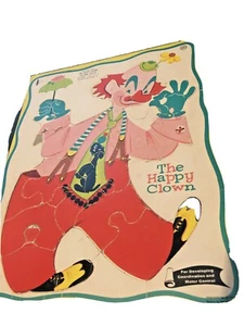 Vintage Whitman The Happy Clown Frame Tray Jigsaw Puzzle 1960s MCM - Picture 1 of 3
