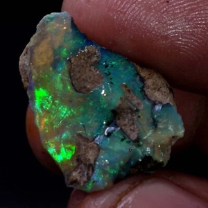 17.40Ct Original AAA+ Ethiopian "Play-Of-Color" Fire Opal Rough Natural Gemstone - Picture 1 of 11