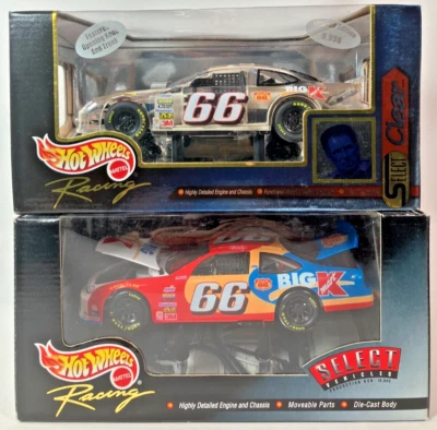 Lot of 2 Darrell Waltrip 1/24 Diecast NASCAR Hot Wheels Racing Select Clear #66 - Image 1 of 4