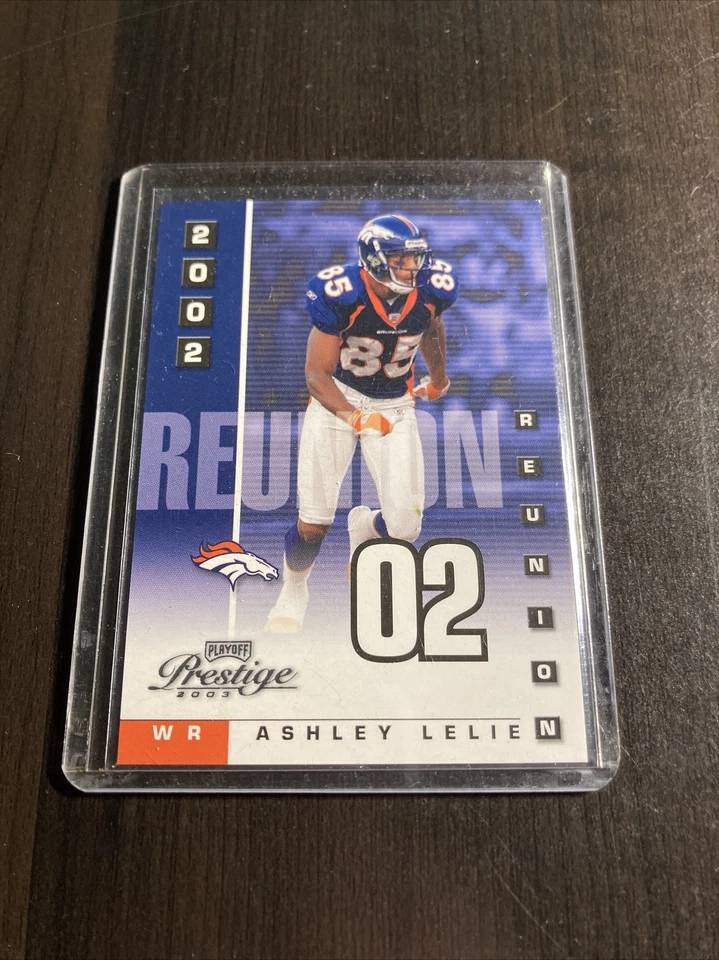 Ashley Lelie PLAYOFF PRESTIGE REUNION LIMITED CARD 802/2002 NFL 2003 T5-194 - Image 1 of 3