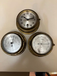 set orologio barometro igrometro termometro barico vintage - Foto 1 di 10