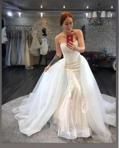 off shoulder mermaid wedding dresses - Picture 1 of 9