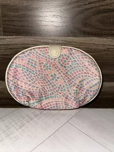 Rotolo di gioielli e astuccio trucco vintage Avon 1987 mosaico pastello - Foto 1 di 5