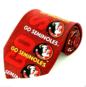Florida State Seminolen Herren Krawatte University College Logo Geschenk rot Krawatte - Bild 1 von 3