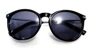 Cole Haan CH7023 001 Black Oval Keyhole Cat Eye Polarized Sunglasses 52-19 140 - Picture 1 of 9