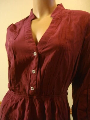 Vestido Camisa RHAPSODY Talla XL Borgoña Foto 1 de 4