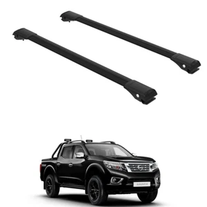 Roof Rack Cross Bars to Nissan Frontier/Navara/NP300 D23 Since 2014 2 Black Set - Picture 1 of 20