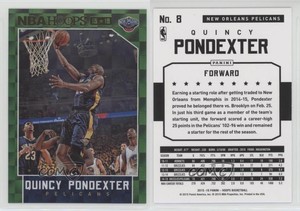 2015-16 Panini NBA Hoops Green Quincy Pondexter #8