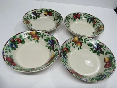 SET OF 4 THE SAKURA TABLE SONOMA EXCELL 7.5" BOWLS FRUITS  - Image 1 of 3