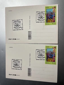 2020 Paar Philatelie Postkarten Karneval Termitano Figurstempel - Bild 1 von 2