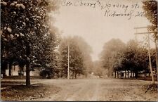Kirkwood Illinois~Corner of Cherry & Harding Street~Homes on Dirt Road~1908 RPPC