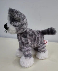 TY 2005 Catsby Peluche Gatto Stiped Standing Grigio e Bianco - Foto 1 di 9