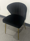 Mid Century Living Room Accent Modern Tufted Back Side Vintage Side Chair-Black