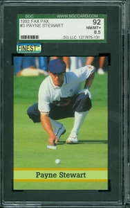 1993 FAX PAX #3 PAYNE STEWART HOFer GOLF SGC-8.5 MAC FINEST SPOTLESS - Picture 1 of 4