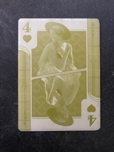Outlander Season 4 Yellow Printing Plate Card 4 of Hearts