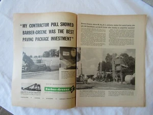 1961 Barber-Greene print  AD 11x8" - 2 separate sheets - Picture 1 of 1