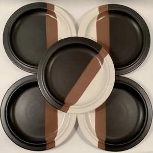 FABRIK by Jim McBride, Salad Plates 8 3/4" Modern Stoneware Set of 5, Seattle - Picture 1 of 9