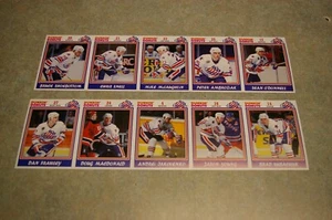 1992-1993 AHL SEASON ROCHESTER AMERICANS DUNKIN DONUTS 5 CARD HOCKEY CARDS STRIP - Bild 1 von 8