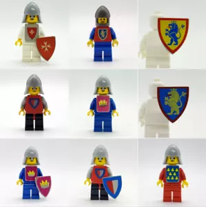 * You Pick * Lego Classic 1980s Knight Minifigure Vintage Yellow Castle Lion - Picture 1 of 13