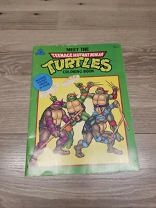 Vintage 1999 Meet The TEENAGE MUTANT NINJA TURTLES Malbuch mit Auszug Poster - Bild 1 von 10