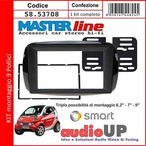 MASCHERINA RADIO SMART FOR TWO 2015 AL 2018 PER STEREO DA 6,2" - 7" CINESE - 9". - Foto 1 di 5