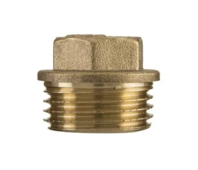 INVENA Pipe Blanking Plug Hex Male Tube End Cap Brass 3/8 1/2 3/4 1 Inch