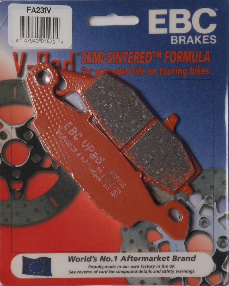 EBC 2006-2013 VN900B Vulcan 900 Classic Kawasaki BRAKE PADS V-SERIES FA231V - Image 1 of 1