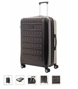 World Toughest Samsonite AluPlate 360 27" Hard Suitcase Spinner Luggage Black - Picture 1 of 6