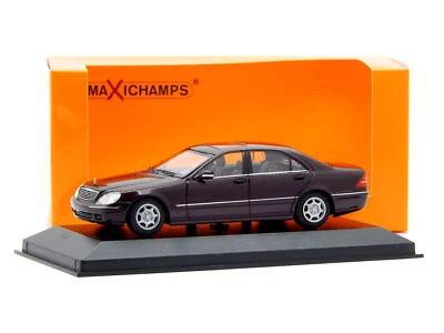 1/43 Mercedes-Benz S-Class W220 1998 Red Minichamps Maxichamps Model 940 036200 - Image 1 of 4