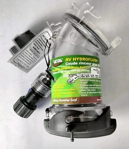 Valterra F02-4100, RV HydroFlush Sewer Hose Reverse Flush Valve, 45 Degree Clear - Picture 1 of 6