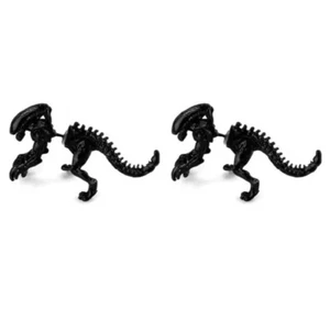 👽Par de Pendientes Negro Alien Gótico Punk Pendiente Moda Horror Monstruo Joyas - Imagen 1 de 8