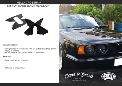 HELLA BLACK Crosshair KIT | BMW E30 E34 E32 - Image 1 of 2