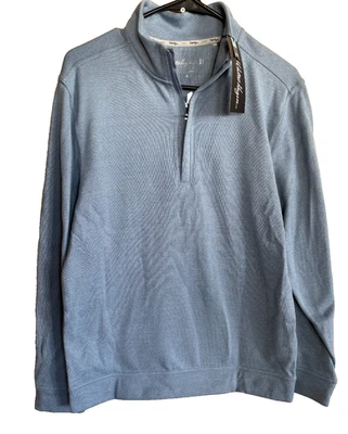 Мужской пуловер для гольфа Walter Hagen Performance 11 средний вес 1/4 на молнии серый Sky S новый с ценниками - Изображение 1 из 4