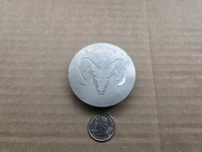 Dodge OEM 1996-2004 Dakota Durango Machined Center Hub Cap With Logo 52005732 - Image 1 of 4