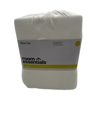 Room Essentials Full Size Sheet Set - White Soft Stretchy And Relaxed  - Image 1 of 4