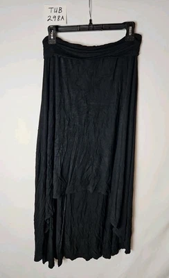 Pleione Long Asymetric Black Skirt Womens Size L - Image 1 of 4