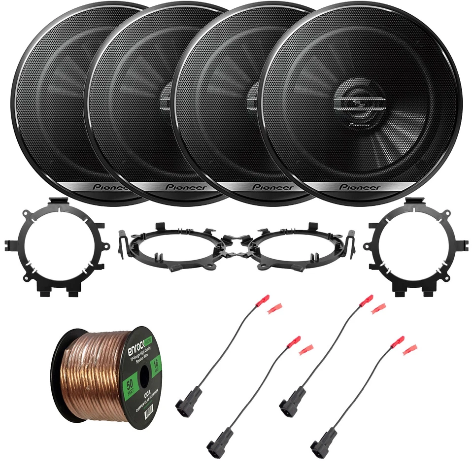 4x Altavoz de 6.5" 300W Max Power con 2x Arnés de Altavoz y 4x Adaptadores de Altavoz y Cable Foto 1 de 4